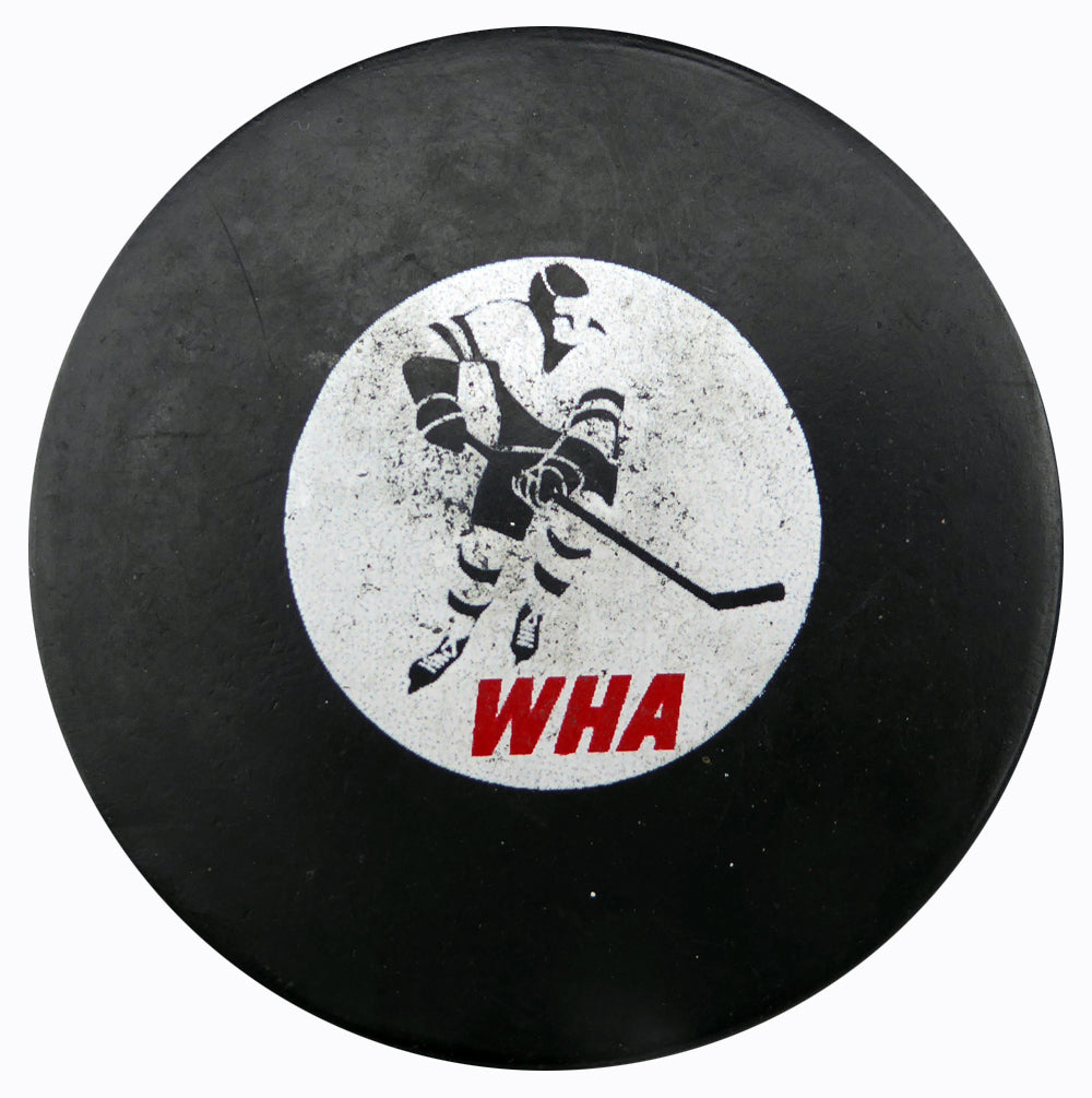 Unsigned Edmonton Oilers Vintage WHA Official Game Puck SKU #123616