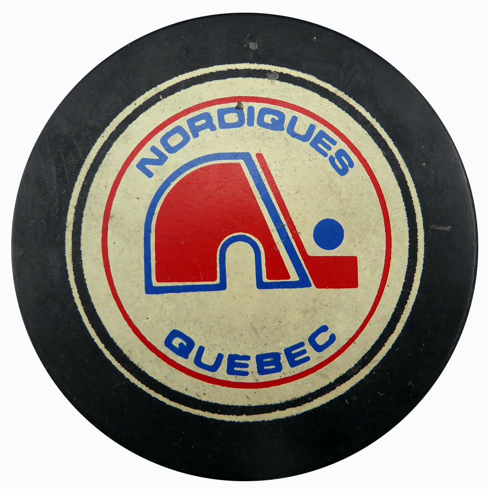 Unsigned Quebec Nordiques Vintage Puck SKU #123622