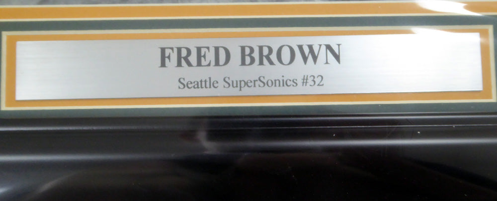 Downtown Fred Brown Autographed Framed 8x10 Photo Seattle Sonics MCS Holo Stock #123676