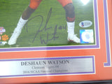 Deshaun Watson Autographed Framed 8x10 Photo Clemson Tigers Beckett BAS Stock #123686