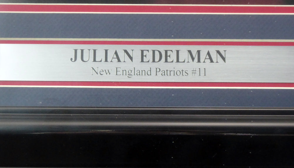 Julian Edelman Autographed Framed 16x20 Photo New England Patriots Beckett BAS Stock #151425