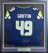 Seattle Seahawks Shaquem Griffin Autographed Framed Blue Nike Jersey MCS Holo #75750