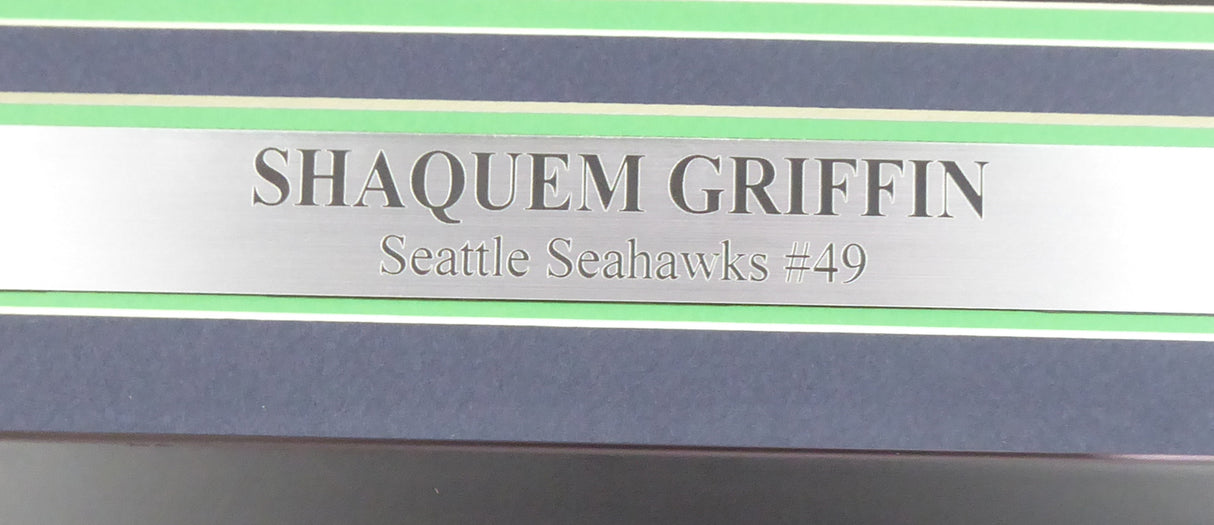 Seattle Seahawks Shaquem Griffin Autographed Framed Blue Nike Jersey MCS Holo #75750