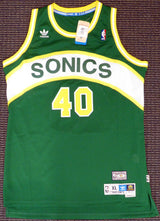 Seattle Sonics Shawn Kemp Autographed Green Adidas Hardwood Classics Jersey Size XL MCS Holo Stock #125204