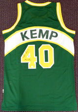 Seattle Sonics Shawn Kemp Autographed Green Adidas Hardwood Classics Jersey "Reign Man" MCS Holo Stock #125205