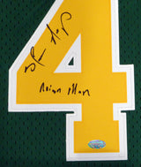 Seattle Sonics Shawn Kemp Autographed Green Adidas Hardwood Classics Jersey "Reign Man" MCS Holo Stock #125205