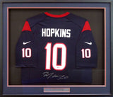 Houston Texans DeAndre Hopkins Autographed Framed Blue Nike Jersey Size XL Beckett BAS Stock #154940