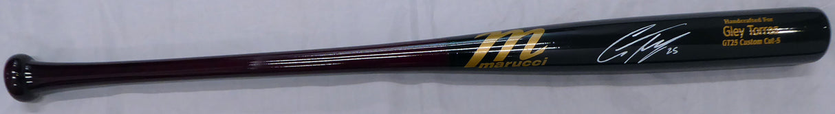 Gleyber Torres Autographed Black Marucci Game Model Baseball Bat New York Yankees Beckett BAS Stock #154967