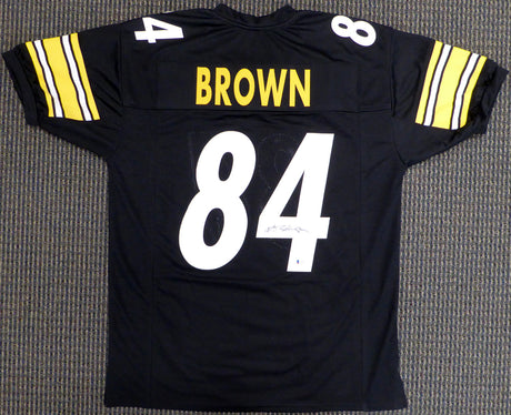 Pittsburgh Steelers Antonio Brown Autographed Black Jersey Beckett BAS Stock #126633