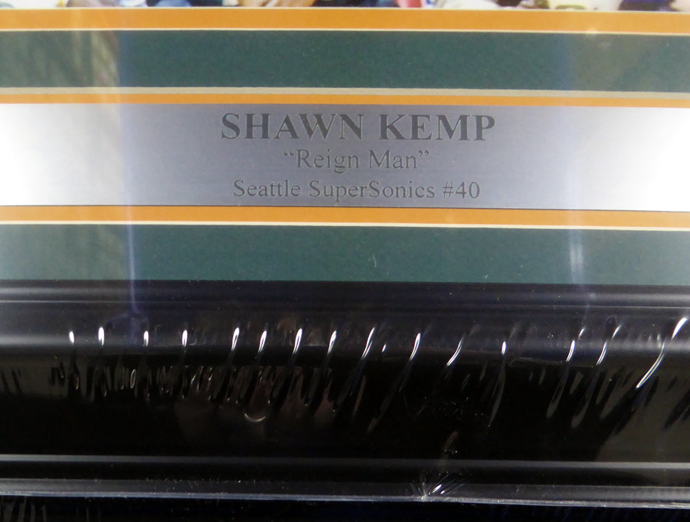 Shawn Kemp Autographed Framed 16x20 Photo Seattle Sonics MCS Holo Stock #126667