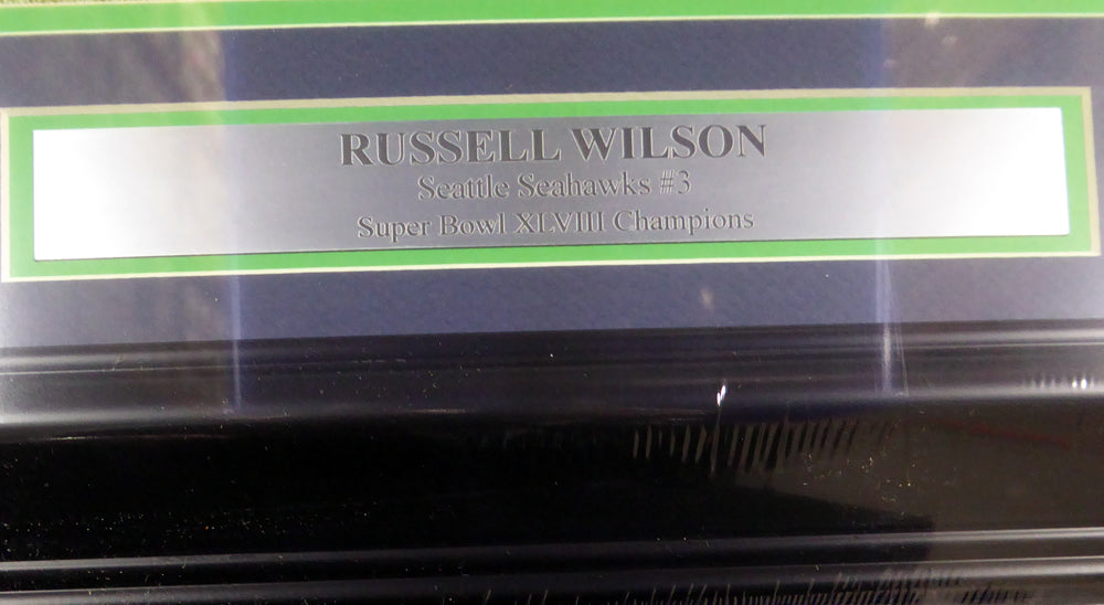 Russell Wilson Autographed Framed 16x20 Photo Seattle Seahawks RW Holo Stock #126670