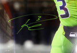 Russell Wilson Autographed Framed 16x20 Photo Seattle Seahawks Action Green Color Rush RW Holo Stock #126674
