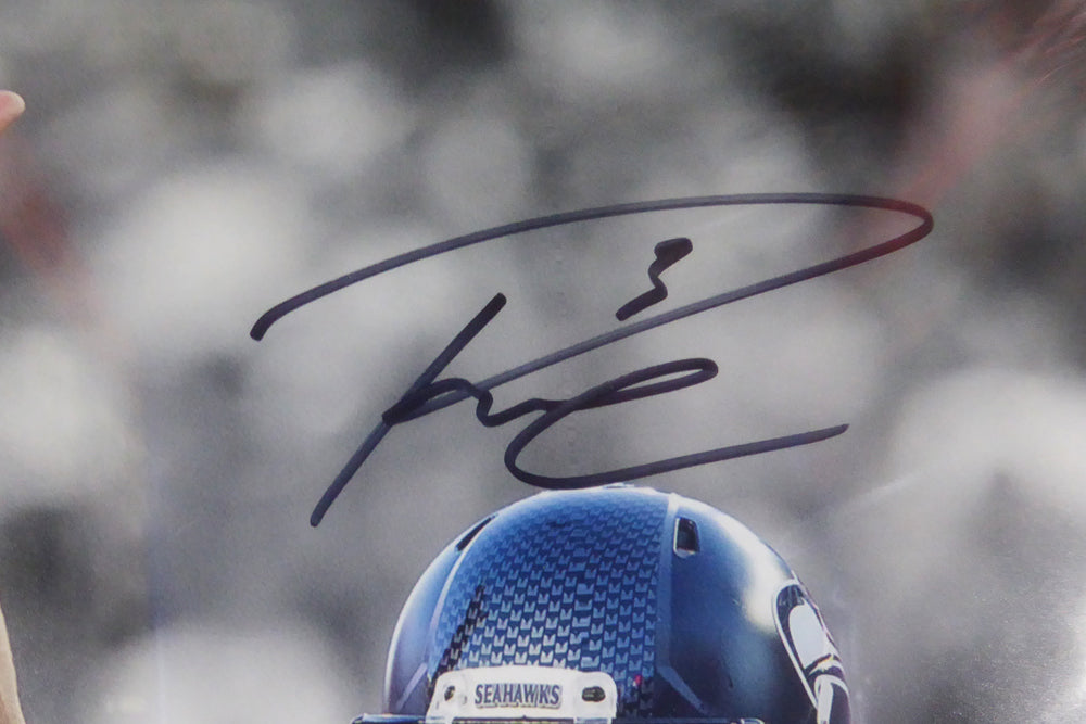 Russell Wilson Autographed Framed 16x20 Photo Seattle Seahawks RW Holo Stock #126673