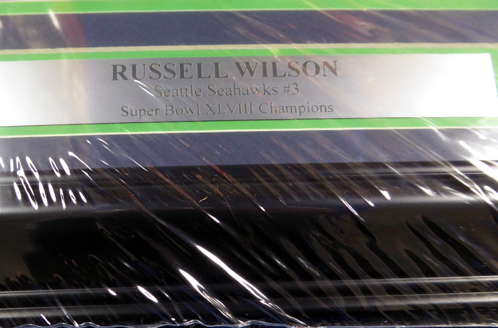 Russell Wilson Autographed Framed 16x20 Photo Seattle Seahawks RW Holo Stock #126673