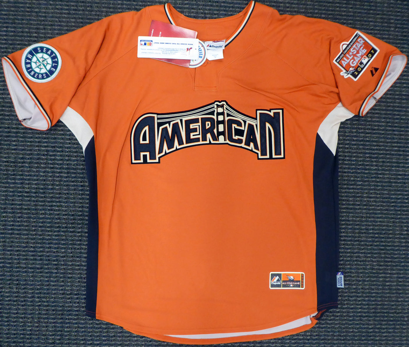 Seattle Mariners Ichiro Suzuki Autographed Orange 2007 All Star Majestic Cool Base Jersey "#51 & MVP" Size XL IS Holo Stock #156465