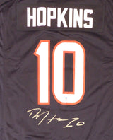 Houston Texans DeAndre Hopkins Autographed Framed Blue Nike Jersey Size XL Beckett BAS Stock #154940