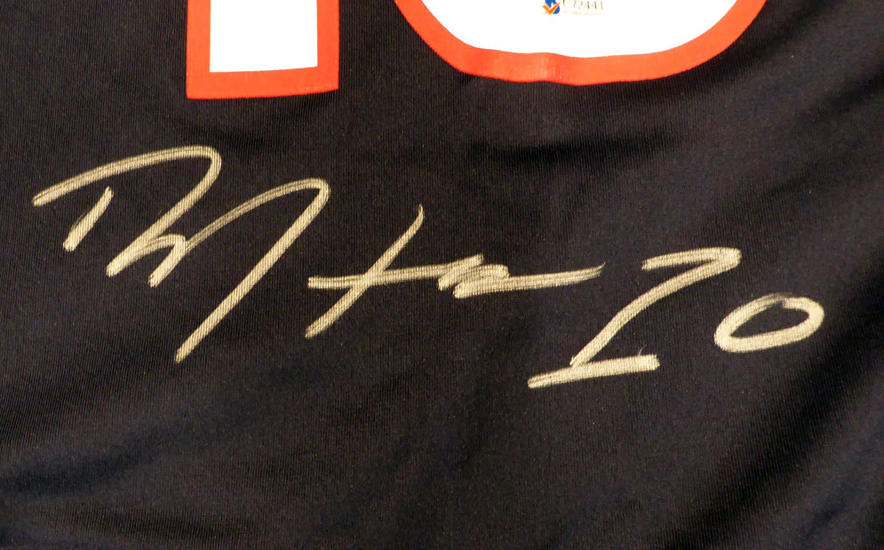 Houston Texans DeAndre Hopkins Autographed Framed Blue Nike Jersey Size XL Beckett BAS Stock #154940