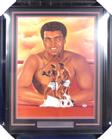 Muhammad Ali Autographed Framed 18x24 Lithograph Photo "1-17-88" PSA/DNA #B92339