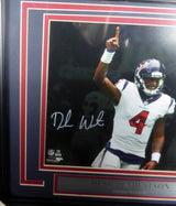 Deshaun Watson Autographed Framed 8x10 Photo Houston Texans Beckett BAS Stock #130230