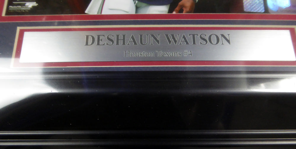 Deshaun Watson Autographed Framed 8x10 Photo Houston Texans Beckett BAS Stock #130230
