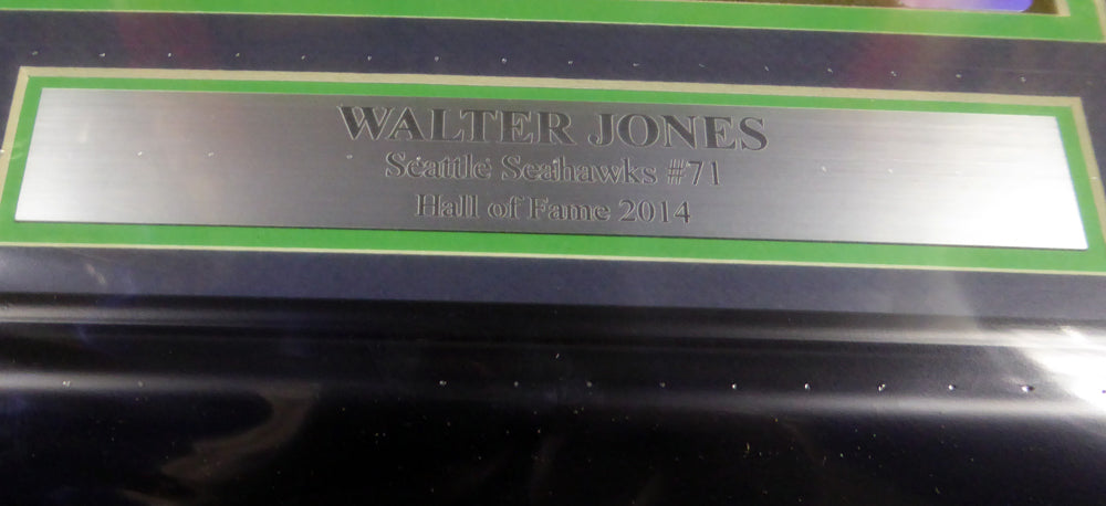 Walter Jones Autographed Framed 8x10 Photo Seattle Seahawks MCS Holo Stock #130250