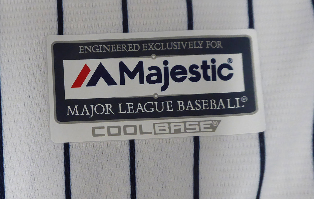 New York Yankees Gleyber Torres Autographed White Majestic Cool Base Jersey Size L Beckett BAS Stock #159242