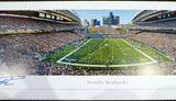 Russell Wilson Autographed 13x40 Century Link Field Panoramic Photo Seattle Seahawks RW Holo Stock #131231