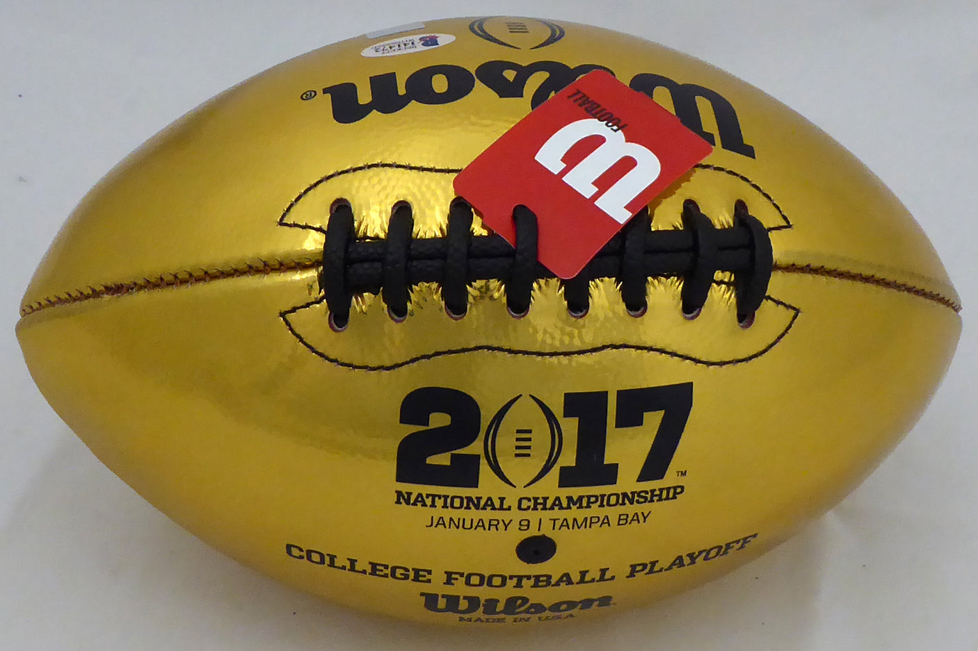 Deshaun Watson Autographed Wilson Gold Limited Edition Clemson Tigers National Champions Football (Smudged) Beckett BAS #I41472