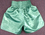 Floyd Mayweather Jr. Autographed Green Boxing Trunks "TMT" Beckett BAS Stock #159663