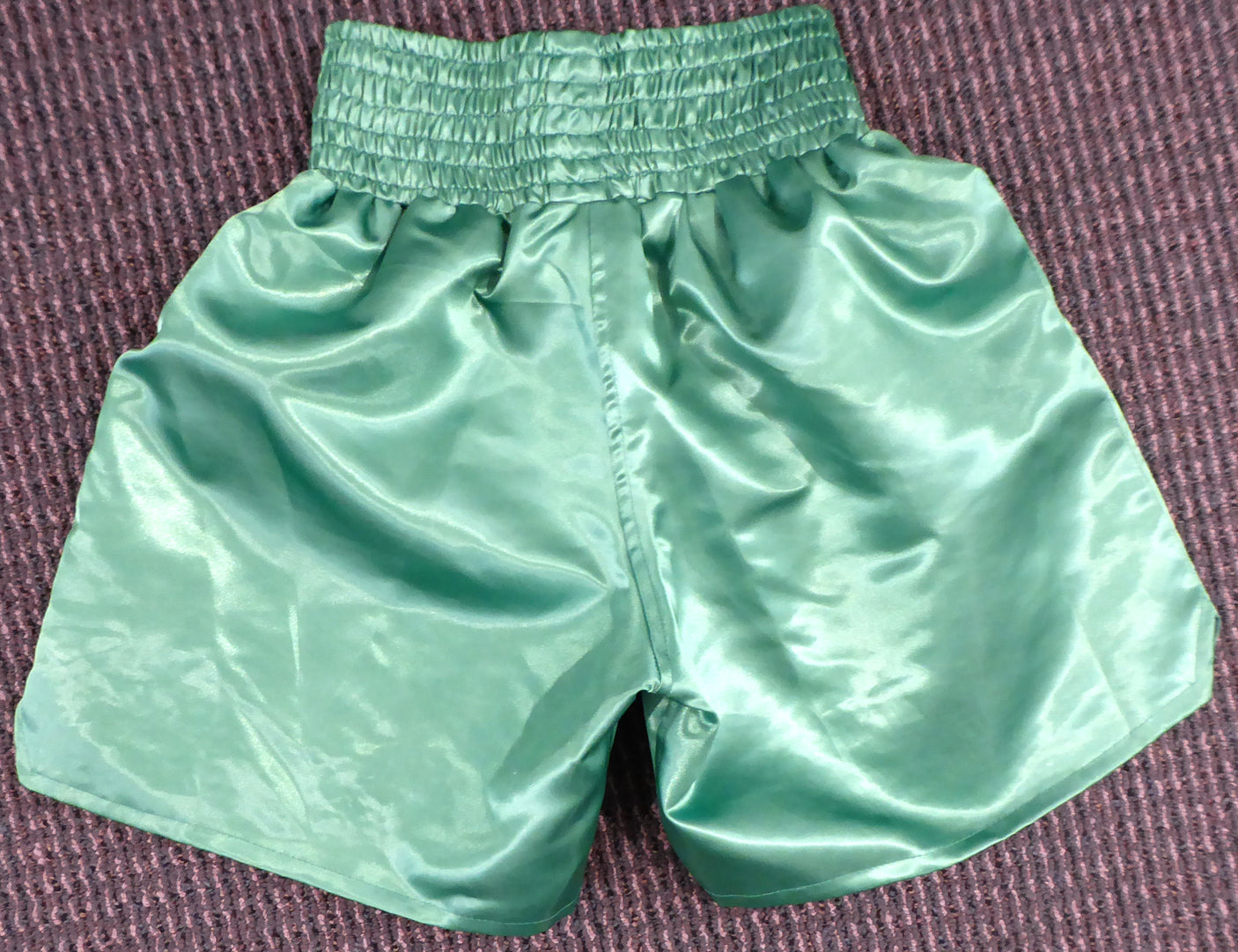 Floyd Mayweather Jr. Autographed Green Boxing Trunks "TMT" Beckett BAS Stock #159663