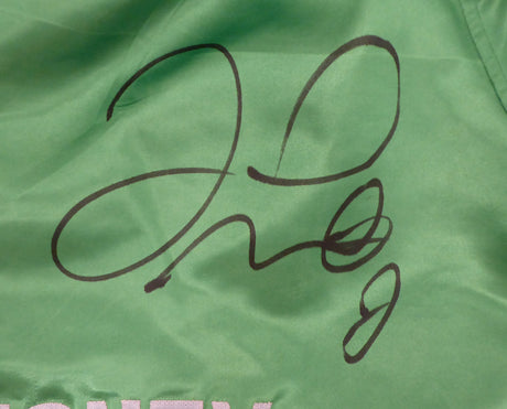 Floyd Mayweather Jr. Autographed Green Boxing Trunks Beckett BAS Stock #159665