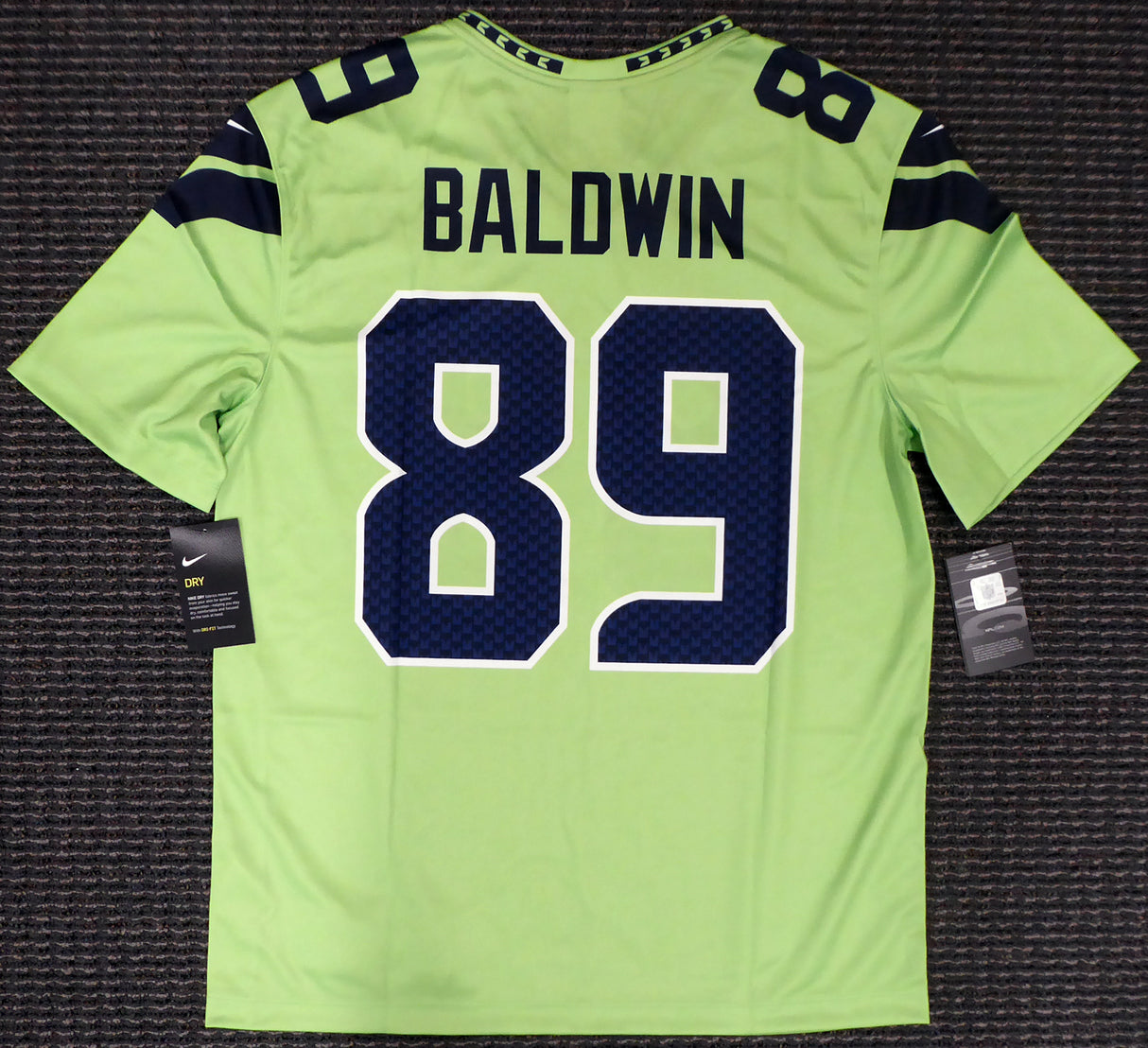 Doug Baldwin Unsigned Seattle Seahawks Action Green Nike Jersey Size XXL Stock #159827