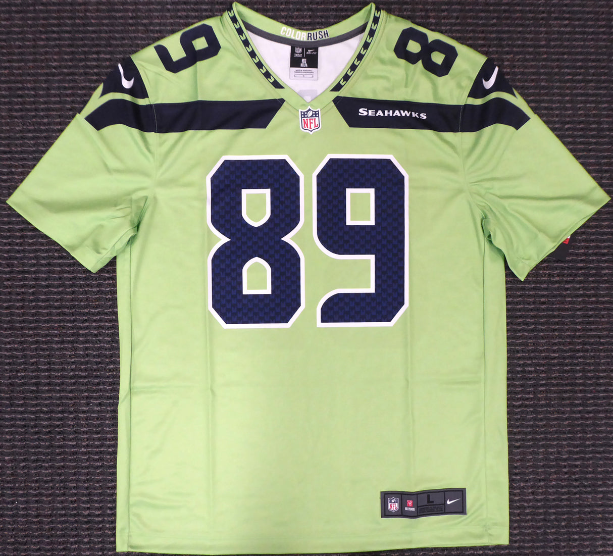 Doug Baldwin Unsigned Seattle Seahawks Action Green Nike Jersey Size XXL Stock #159827