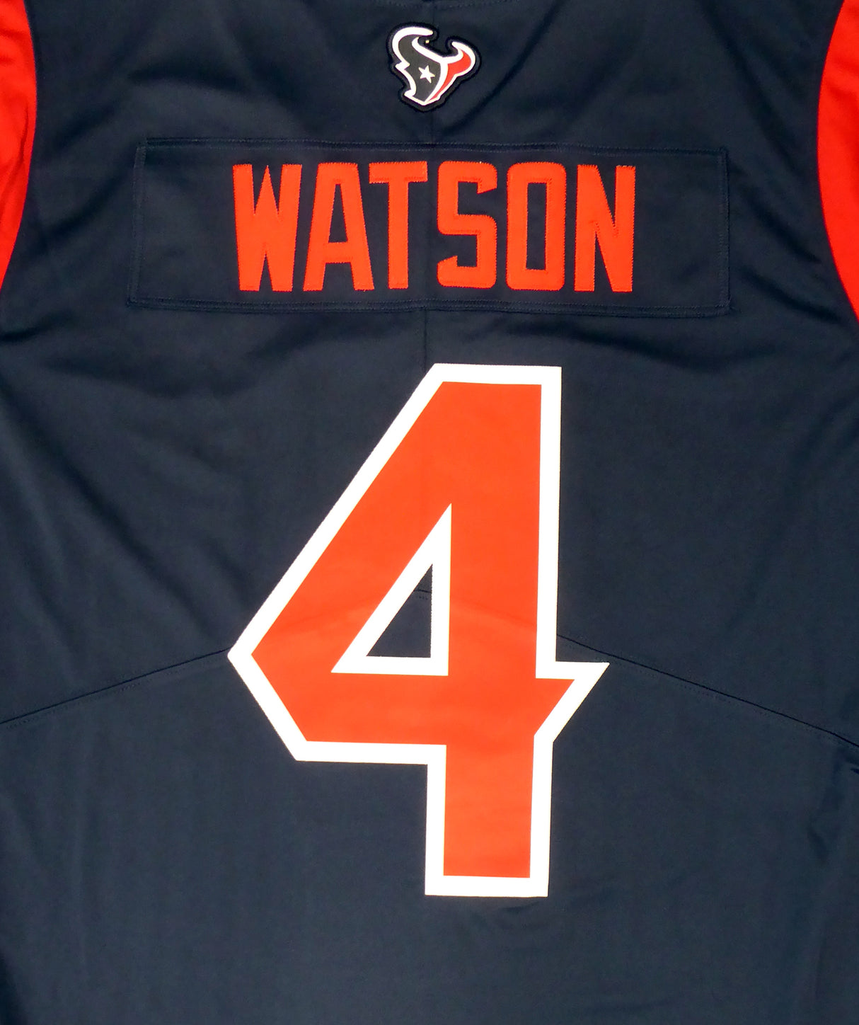Deshaun Watson Unsigned Blue/Red Nike Twill Houston Texans Jersey Size L SKU #159869