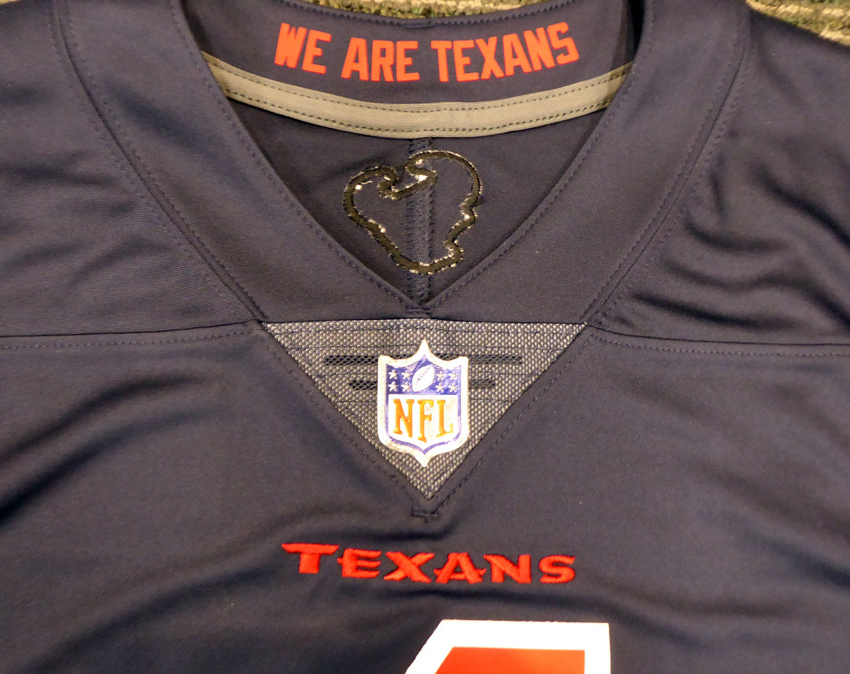 Deshaun Watson Unsigned Blue/Red Nike Twill Houston Texans Jersey Size L SKU #159869