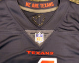 Deshaun Watson Unsigned Blue/Red Nike Twill Houston Texans Jersey Size L SKU #159869