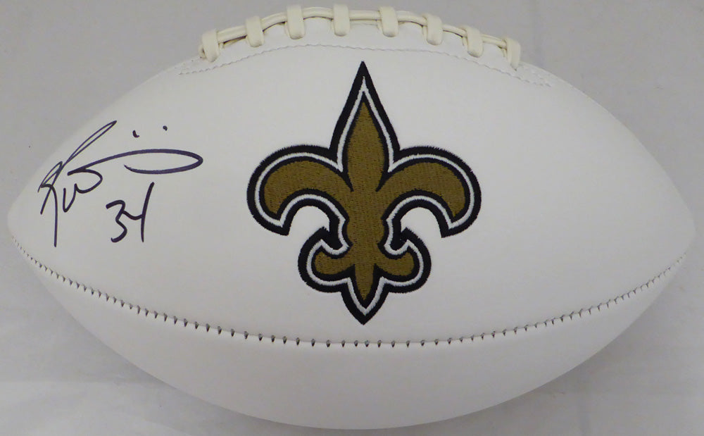 Ricky Williams Autographed New Orleans Saints White Logo Football Beckett BAS Stock #131952