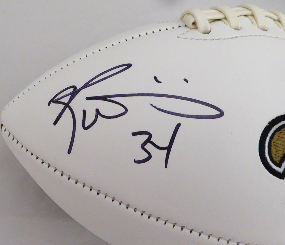 Ricky Williams Autographed New Orleans Saints White Logo Football Beckett BAS Stock #131952