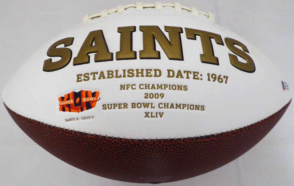 Ricky Williams Autographed New Orleans Saints White Logo Football Beckett BAS Stock #131952