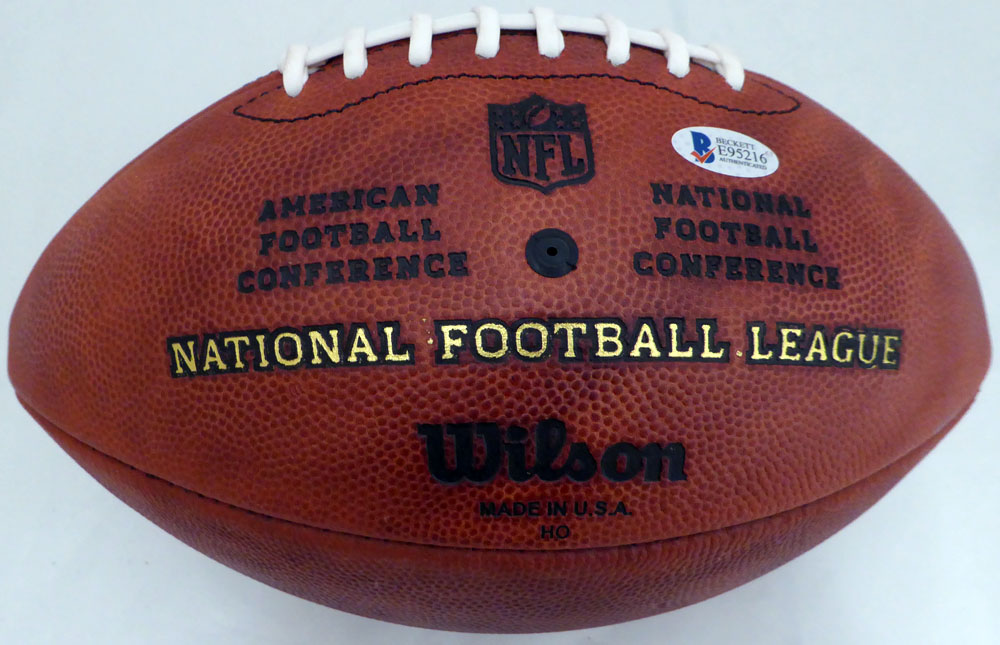 Antonio Brown Autographed NFL Leather Football Pittsburgh Steelers Beckett BAS Stock #131960