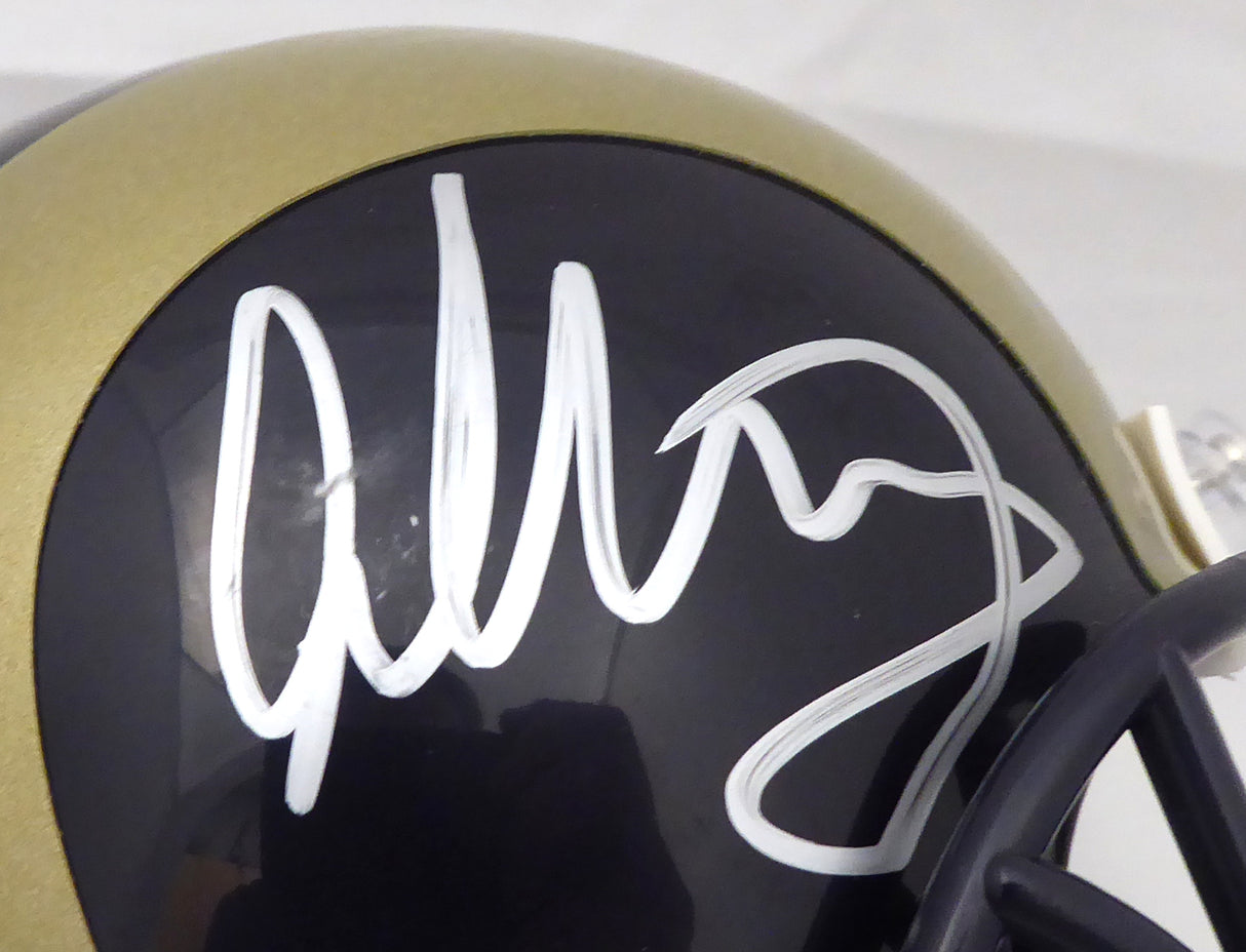 Todd Gurley Autographed Los Angeles Rams Mini Helmet Beckett (Smudged) BAS #J87544