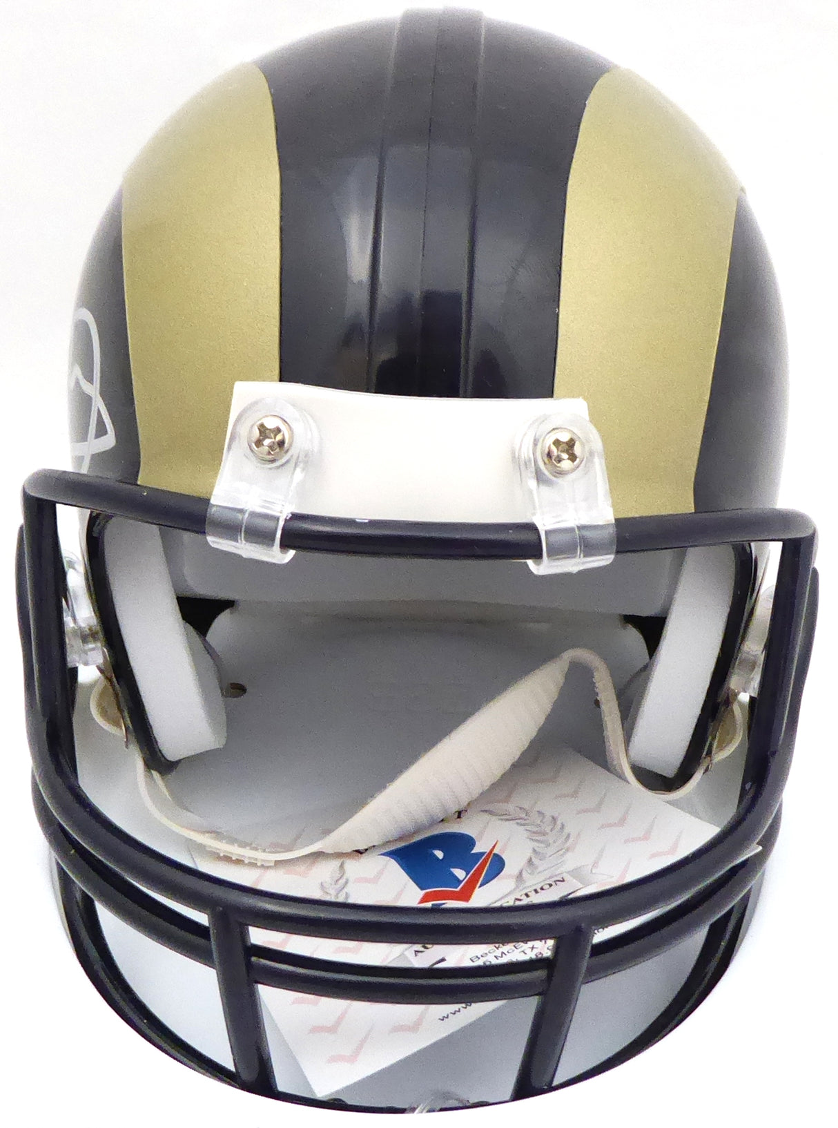 Todd Gurley Autographed Los Angeles Rams Mini Helmet Beckett (Smudged) BAS #J87544
