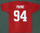 Alabama Crimson Tide Daron Payne Autographed Red Jersey Beckett BAS Stock #160987