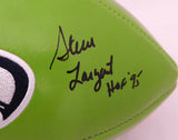 Steve Largent Autographed Seattle Seahawks Green Logo Football "HOF 95" MCS Holo Stock #161482