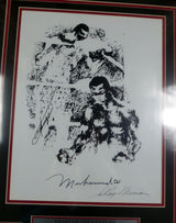 Muhammad Ali, Joe Frazier & LeRoy Neiman Autographed Framed Fight Of The Century Lithograph Photo Beckett BAS #A74189