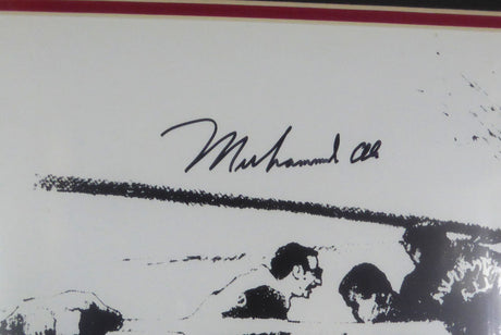 Muhammad Ali, Joe Frazier & LeRoy Neiman Autographed Framed Fight Of The Century Lithograph Photo Beckett BAS #A74190
