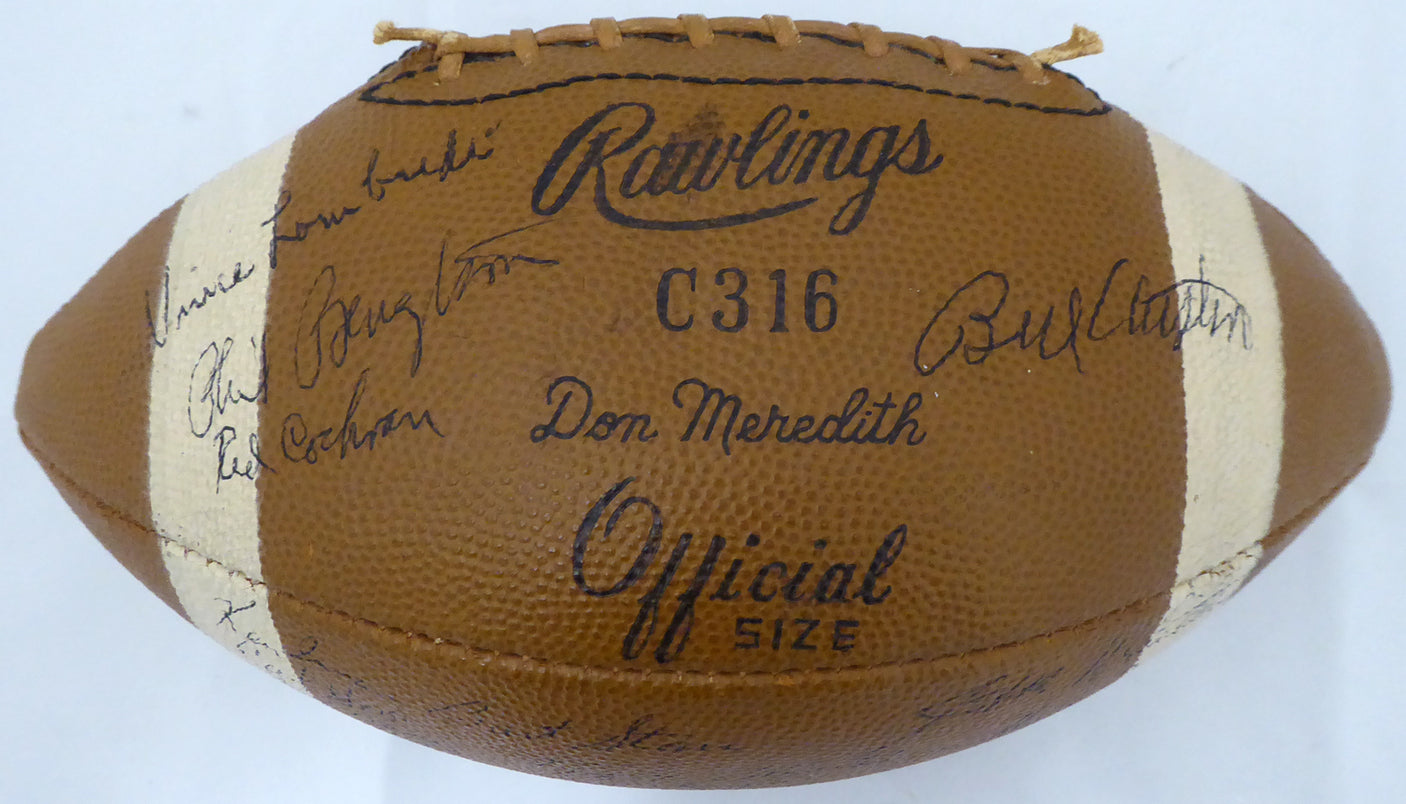 1962 NFL Champions Green Bay Packers Team Autographed Football With 39 Total Signatures Including Johnny "Blood" McNally, Vince Lombardi & Bart Starr Beckett BAS #A53869