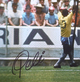 Pele & Gordon Banks Autographed 20x30 Canvas Photo "The Greatest Save" 1970 World Cup Beckett BAS Stock #163880