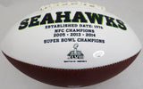 Shaquem Griffin Autographed Seattle Seahawks White Logo Football MCS Holo Stock #134392