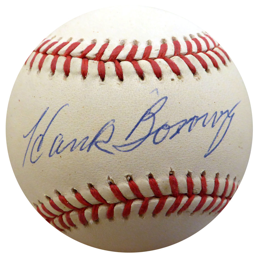 Hank Borowy Autographed Official AL Baseball New York Yankees, Chicago Cubs Beckett BAS #F22468